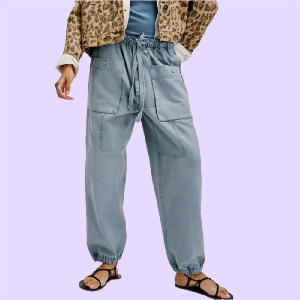 NWT Free People River Stone Pant, in Autumn Sky Size Large $148 Sold Out